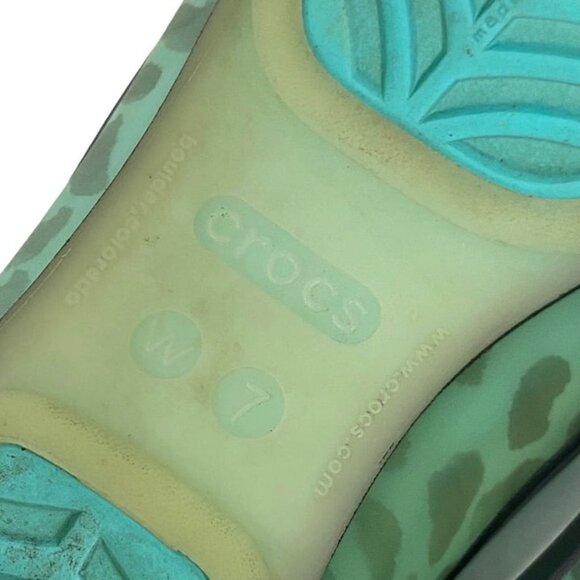 Crocs 203137 Rio Leopard Fade Ballet Flats Pointed Toe Animal Print Size 7 - Picture 9 of 10